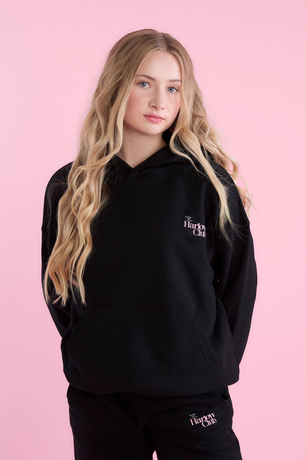 Black Harlow Loves Pull On Hoodie