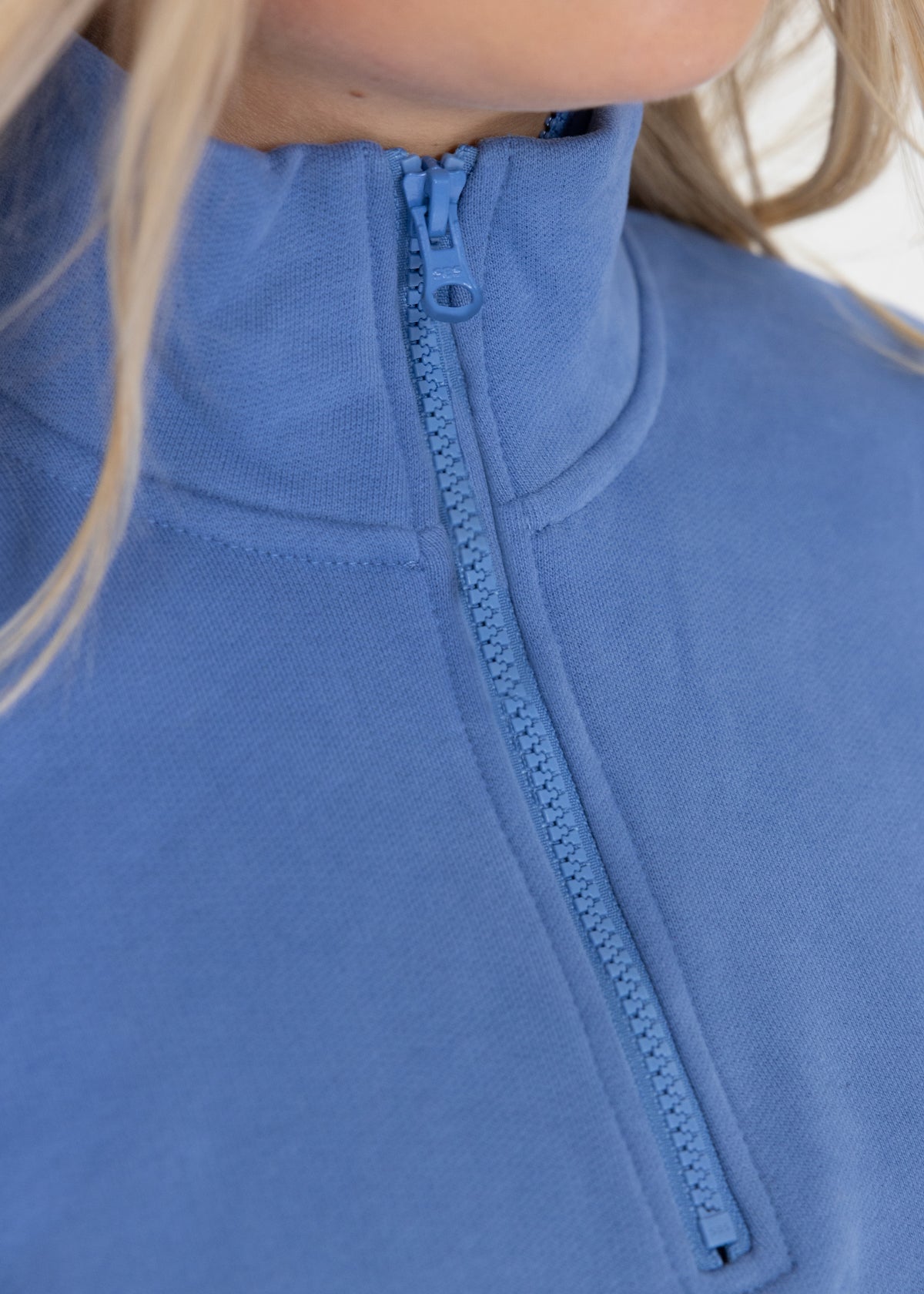 Est 2025 Dandy Denim Half Zip Sweater