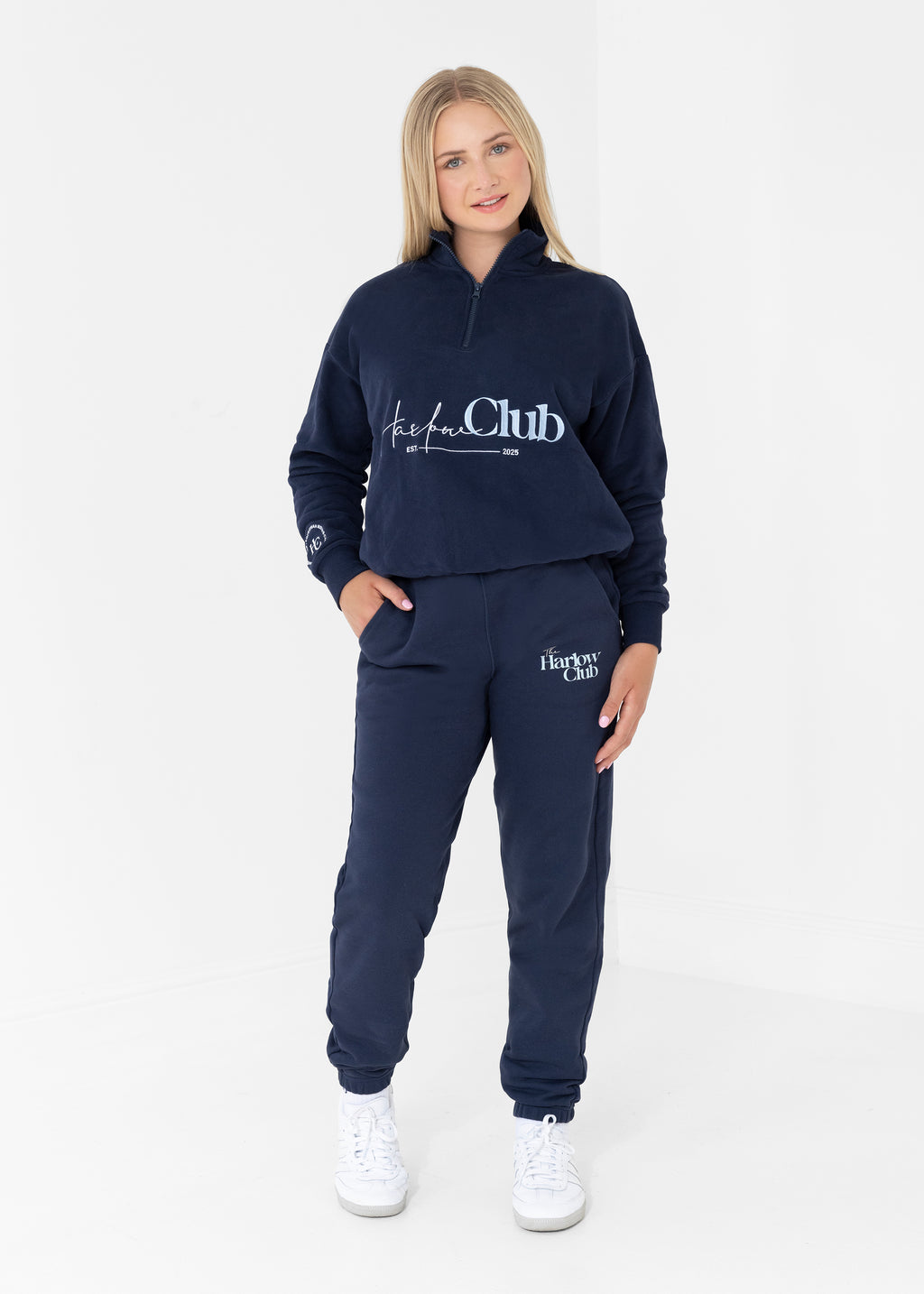 Est 2025 Eventer Blue Half Zip Sweater