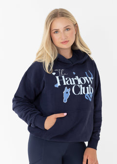 The Harlow Club Eventer Blue Pull On Hoodie