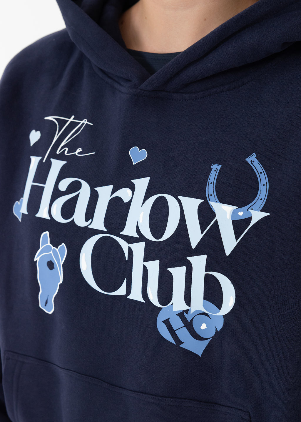 The Harlow Club Eventer Blue Pull On Hoodie