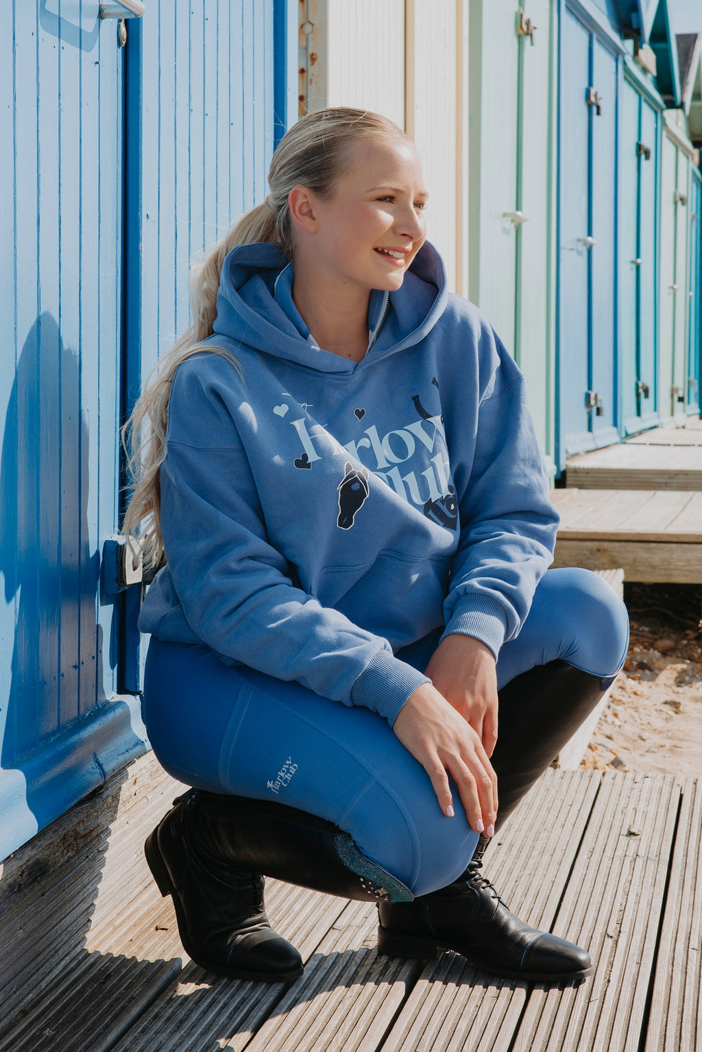 The Harlow Club Dandy Denim Pull On Hoodie